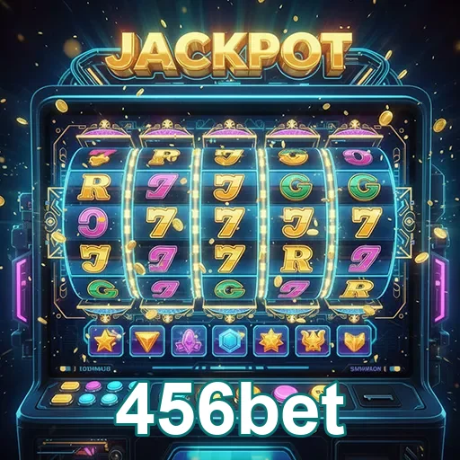 Imagem de uma máquina caça-níqueis no site 456bet, destacando slots e jogos de azar online.